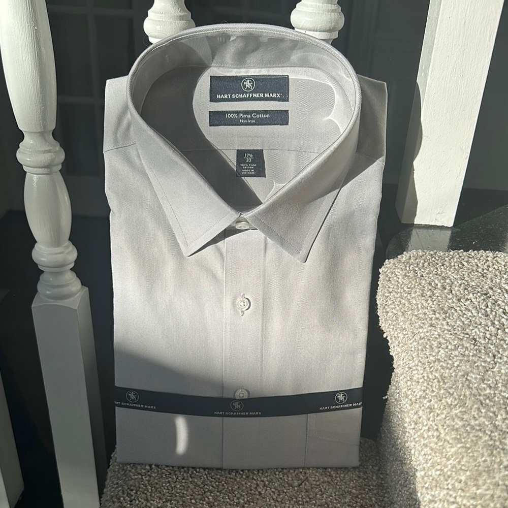 Hart Schaffner Marx Gray Dress Shirt